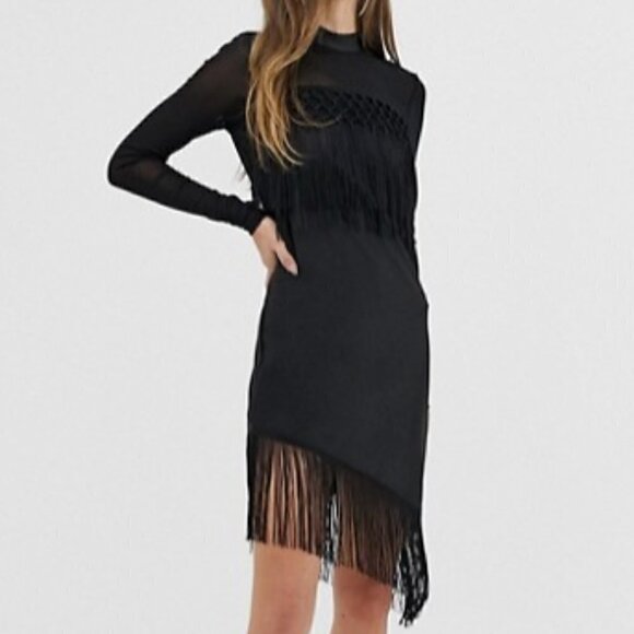 𝅺NWT - Y.A.S.  - Fringe Mini Dress - Picture 1 of 8